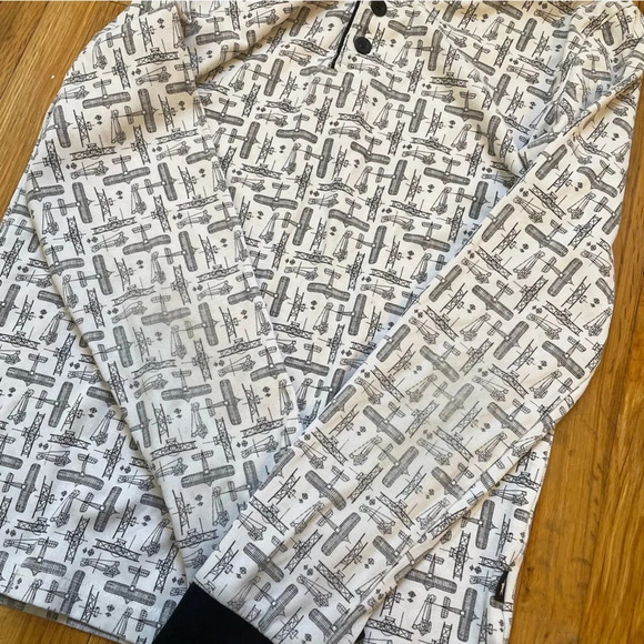 Petit Clair Airplane Pajama Set Boys Size 16 White / Black - Picture 7 of 16